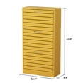 thumbnail image 3 of OXYLIFE Shoe Cabinet Entryway, 3 Tier Shoe Storage Organizer Yellow, 3 of 6