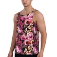 thumbnail image 2 of Pofeuu Rose Flowers Print Men's Workout Tank Tops Sleeveless Muscle Gym Shirt Quick Dry-XX-Large, 2 of 7