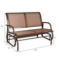 thumbnail image 5 of Giantex Powder Coated Steel Outdoor Glider Bench - Brown, 5 of 7