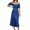 Blue, variant on Blue Wedding Guest Dress Women's 2025 Summer Satin Midi Dress Off the Shoulder Wrap Ruched Wedding Guest Party Formal Prom Dresses S Polyester Women's Casual Dress