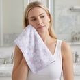 thumbnail image 2 of Unique Bargains Soft Absorbent Cotton Floral Print Washcloths Grey 4pk, 2 of 7
