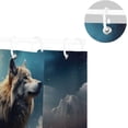 thumbnail image 5 of FREEAMG Wolf in The Moonlight Shower Curtain - 72x72 Inch Waterproof Fabric Shower Curtains with 12 Hooks - Modern Home Bathroom Hotel Spa Decorations, 5 of 5