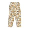thumbnail image 5 of Balery Hippie Bee Honeycomb print Women's Pajama Pants,Ultra Lightweight Pjs,Lounge Pant-, 5 of 9