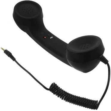 3.5mm Universal Retro Telephone Handset Radiation-proof Adjustable Tone Cell Phone Receiver for Phone(Black)