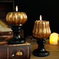thumbnail image 7 of Vintage Pumpkin Candle Holder for Halloween Decorations, Rustic Table Centerpiece for Fall Decor, Seasonal Scented Candle Stand for Home Party & Holiday Gifts, 1Pack B, 7 of 7