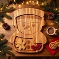 thumbnail image 6 of Christmas Wooden Tabletop Serving Tray,Snowmen Styling Charcuterie Board,for Dining Table Cheese Serving,Fruit & Snack Platter,11.8x9.8 inch, 6 of 6