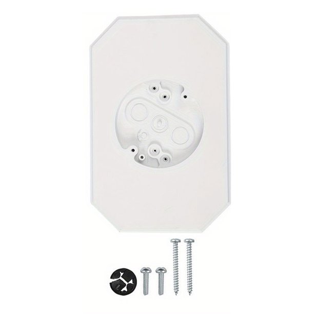 Cateissary Kit de montaje de luz exterior para montaje en revestimiento, construcción duradera, kit de placa vertical 8141DBL para exteriores, Decoración del hogar blanco