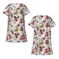 thumbnail image 4 of Salouo London Landmark1 Print Short Sleeve Sleepshirt for Womens Comfy Nightgown Scoopneck Cute Nightdress Ruffle -XX-Large, 4 of 5