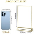 thumbnail image 4 of 12 Pack Acrylic Sign Holder, 4 x 6 inch Clear Display Stand Menu Flyer Holder for Wedding Party, 4 of 7