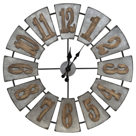 Now For The 24 Metal Cutout Roman Numeral Wall Clock Black Gallery Solutions Accuweather - Gallery Solutions Oversized Black And Bronze Metal Wall Clock