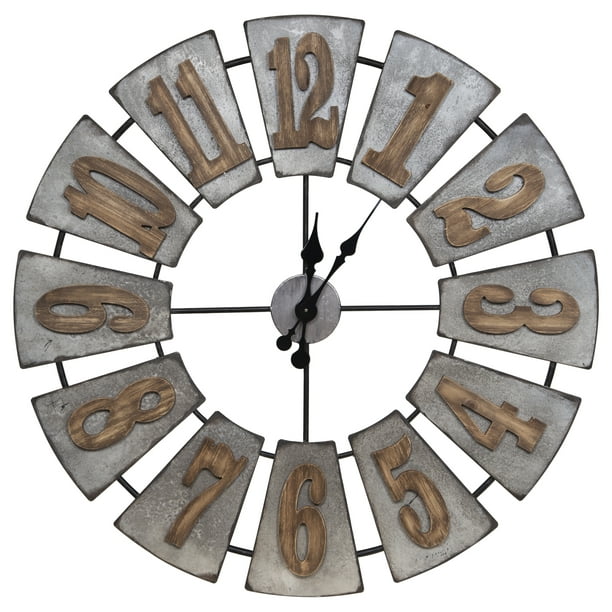 large metal windmill wall clock