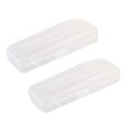 thumbnail image 1 of 2 Pcs Travel Double Edge Razor Storage Box Men Shaver Case Razor Accessories Transparent Razor Holder Plastic Case, 1 of 9