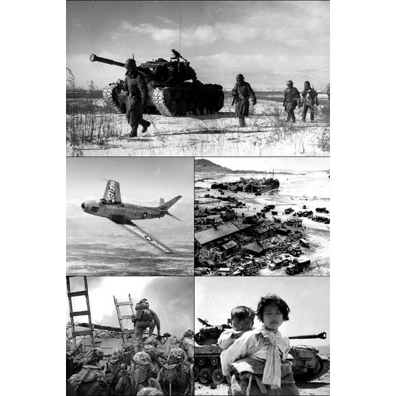 24x36 gallery poster, Montage of images from the Korean War