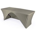 thumbnail image 1 of LA Linen TCSpandex_OB72x30x30_GrayLightX41 LA Linen Rectangular Open Back Spandex Tablecloth, 72 by 30 by 30-Inch, Gray Light, 1 of 2