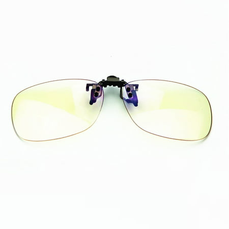 Cyxus Blue Light Filter(Clip-on)Light Yellow Transparent Lens Glasses,Anti Eye Strain Block UV Unisex Computer Reading