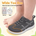 thumbnail image 5 of Barerun Toddler Shoes Boys Girls Non-Slip Tennis Shoes Flats,Wide, Pull-On, Square Toe,Grey,9 Toddler, 5 of 9