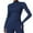 Navy, variant on Plus Size Women's Seamless Ribbed Two Piece Workout Set with Zip Jacket and High Waisted Yoga Leggings