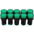 thumbnail image 2 of 10Pcs AC/DC 24V 22mm Thread LED Electronic Indicator Signal Light (Green), 2 of 9