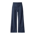 thumbnail image 3 of Otvok Women Comfort Daily Wear Bottoms, Wrinkle Resistant Elastic Waist Wide Leg Travel Pants with Pockets, 3 of 7