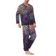thumbnail image 2 of Balery Fireworks2 Pijama para Hombre de Dos Piezas con Manga Larga, Conjunto de Dormir y Descanso Suave con Bolsillos-Large, 2 of 7