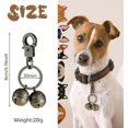 thumbnail image 2 of Par de cascabeles para perros y gatos muy ruidosos, cascabeles de latón duraderos para mascotas, cascabeles colgantes con cierre, rastreador giratorio para mascotas, 2 of 5