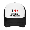 thumbnail image 2 of I Heart Silky Terrier Dog Love Pets Funny Trucker Hat Baseball Cap, 2 of 5