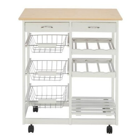 Ktaxon Rolling Kitchen Trolley Cart Island Shelf W Storage Drawers