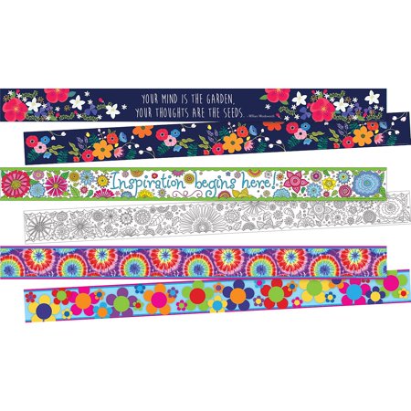 UPC: 0704068040458 | Barker Creek Floral Double-Sided 35  x 3  Border 36/Set (4045)