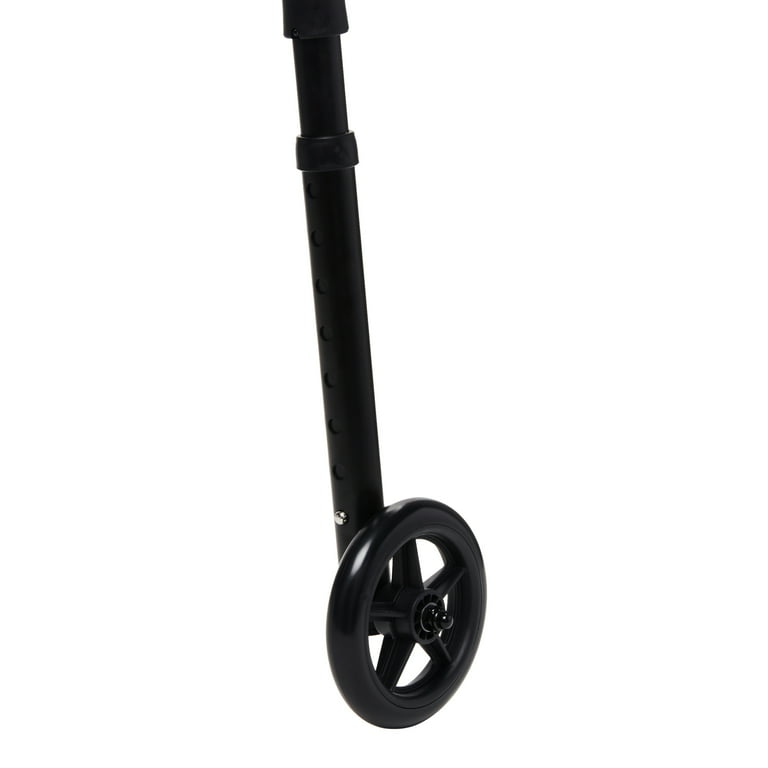 Equate Folding Walker with Wheels Black Walmart