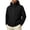 Black, variant on Mens Lightweight Hooded Utility Jacket Zip Pockets Loose Waterproof Wind Resistant Outerwear for Road Trip Fishing Everyday Outdoor Utility Jacket