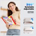 thumbnail image 6 of For iPad Pro 13 inch Case 2024 (M4), 360 Rotating Shockproof Cover with Stand, Screen Protector, Shoulder Strap, Rainbow Red, 6 of 7