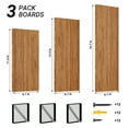 thumbnail image 5 of TINANA Floating Shelves for Wall, Wall Mounted Shelves for Bedroom, Living Room, Kitchen, Set of 3 Different Size Wood Wall Shelves, Brown, 5 of 5