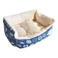 thumbnail image 2 of Cama para Gato cálida para invierno, salón suave y grueso con cojín extraíble, antideslizante, duradera, autocalentable, muebles para mascotas , azul, 2 of 10