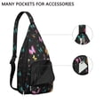 thumbnail image 2 of Tropical Butterfly Sling Backpack – Artistic & Fashionable Crossbody Shoulder Bag, MultiLayer Storage for Outdoor Adventures, Commuting & Photography, 2 of 4