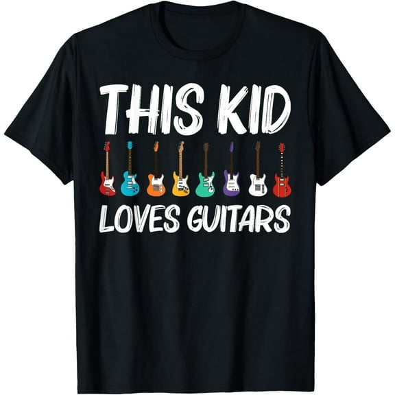 Playful Comfort Tee - Cool Guitar Gift For Kids Boys Acoustic Guitarist Band Music T-Shirt