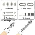 thumbnail image 4 of Sun Shade Sail Hardware Kit - 6 Inch Stainless Steel Sunshades Canopy Installation Kit Install Outdoor Rectangle Heavy Duty Shade Sails for Deck Garden Lawn Patio B, 4 of 5