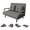 Grey, variant on QuzyAor Folding Sofa Bed Chair, 71.6" Wide Corduroy Convertible Loveseat Couch, with 5 Adjustable Positions, Removable Pillow and Sturdy Metal Frame, for Living Room, Bedroom, Blue