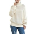 thumbnail image 4 of Kmbangi Pull pour Femmes, Col Roulé Uni Manches Ballon Tricot, 4 of 7