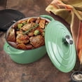 thumbnail image 2 of 4.5 QT Enameled Cast Iron Oval Dutch Oven Nonstick Soup Pot with Self-Basting Lid Heat Resistant 500°F for All Stovetops Induction Gas Grill, Oven & Refrigerator Safe, 2 of 6