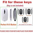 thumbnail image 2 of Key Fob Cover Compatible with Genesis GV60 GV80 G70 G90 2023-2025 5/6/7/8 Button Keychain Case Holder Protector,Leather Keychain-black, 2 of 8