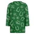 thumbnail image 7 of Womens St Patricks Day Plus Size 3/4 Sleeve T Shirts Funny Green Shamrock Graphic Saint Patrick's Day Tee Tops Army Green 2XL, 7 of 7