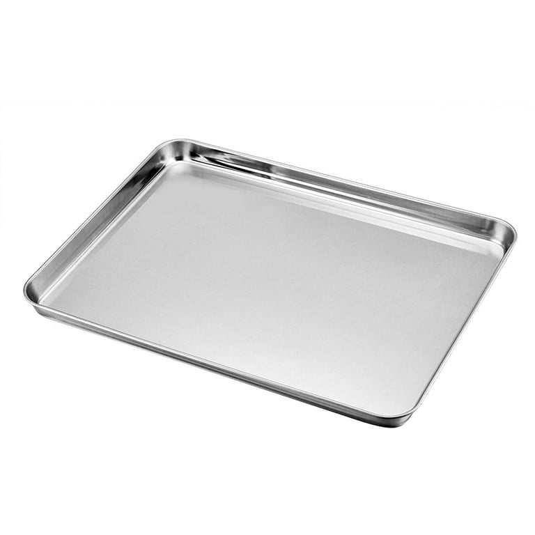 Small Baking Sheet Set of 2, 10.5”x8.3” Stainless Steel Cookies