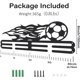 thumbnail image 3 of Exhibidor de medallas con diseño de fútbol y llamas. Marco de pared para medallas deportivas., 3 of 7
