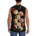 thumbnail image 4 of Bixox Men's Sushi Printed Shirt Sleeveless Fitness Tank Top-Large, 4 of 7