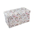 thumbnail image 2 of Kvell Foldable Collapsible Toy Storage Bin, Rainbow & Heart Design, Kids' Storage Chest, 2 of 7