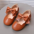 thumbnail image 3 of Akiihool Toddler Girls Ballerina Flats Princess Mary Jane Ballet Walking Shoes for Girls, Brown Size 24, 3 of 5