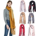 thumbnail image 2 of Chenyin Womens Mens Warm Winter Scarves Fashion Blanket Scarf Pure Color Couple Wrap for Unisex, 2 of 7