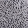thumbnail image 4 of Noble House Ariel Knitted Cotton Handcrafted Pouf, Charcoal, 4 of 5