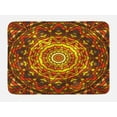 thumbnail image 1 of Celtic Bath Mat, Circular Round Celtic Motif with Spiral Turning Lines in Contrast Colors Victorian, Non-Slip Plush Mat Bathroom Kitchen Laundry Room Decor, 29.5 X 17.5 Inches, Red Yellow, Ambesonne, 1 of 2