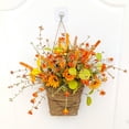 thumbnail image 4 of IROINID Spring Summer Floral Wreath ,Artificial Front Door Wreath,Spring and Summer White Berry Flower Door Hanging Flower Basket Flower Wreath Home Decoration Flower Door Hanging Basket, 4 of 7